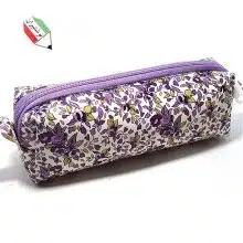 جامدادی چرم تک زیپ طرح گل