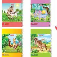 دفتر 50 برگ تک خط فنردار جلد گلاسه طرح عادیات یاس بهشت 63226