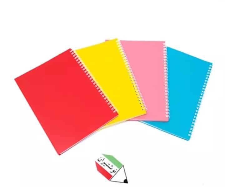 دفتر 50 برگ تک خط فنری طلقی رنگی پژانو 63186 دفتر 50 برگ تک خط فنری طلقی رنگی پژانو 63186