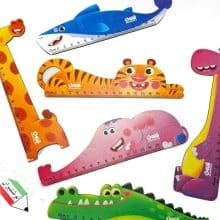 خط کش چوبی 15 سانتی طرح فانتزی حیوانات قندون 039032