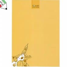دفتر 50 برگ تک خط ته چسب جلد گلاسه طرح پاستلی پیک فدک