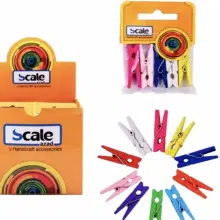 گیره چوبی رنگی بزرگ اسکیل 9298