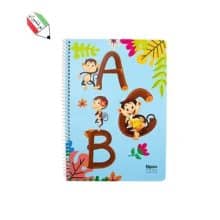 دفتر 60 برگ چهار خط فنری جلد گلاسه طرح فانتزی الیپون 63116