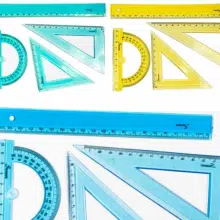 ست 4 تکه نقاله گونیا خط کش ساده ژله ای صریر 1068 و 39001