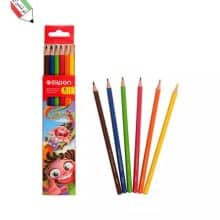 مداد رنگی 6 رنگ جعبه مقوایی فانتزی الیپون 20602