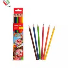 مداد رنگی 6 رنگ جعبه مقوایی فانتزی الیپون 20602