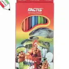 مداد رنگی 12 رنگ جعبه مقوایی مدل فکتیس 1729