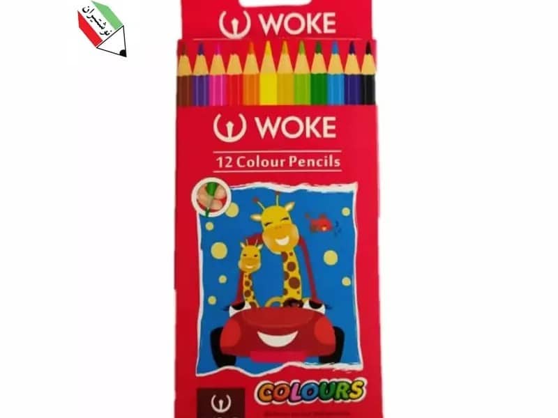 مداد رنگی 12 شش گوش جعبه مقوایی ووک مداد رنگی 12 شش گوش جعبه مقوایی ووک