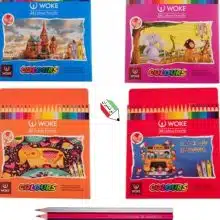 مداد رنگی 24 شش گوش مقوایی ووک