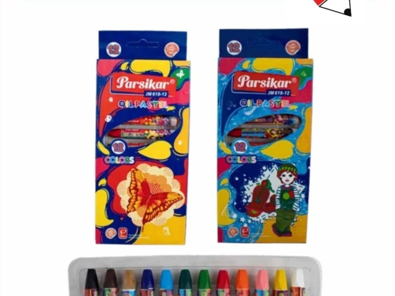 پاستل نقاشی 12 رنگ مقوایی آویزدار پارسیکار 26007
