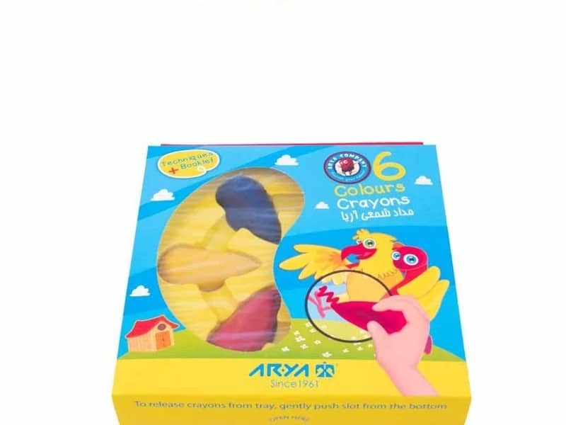 مداد شمعی 6 رنگ کرایون دوکی آریا 1685 مداد شمعی 6 رنگ کرایون دوکی آریا 1685