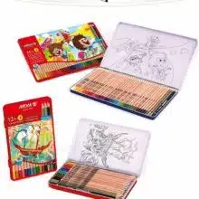 مداد رنگی 24 به علاوه 3 رنگ جعبه فلزی آریا 1040