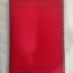 دفتر مشق فنری 100 برگ جلد طلقی قرمز ساده یاس بهشت 2320