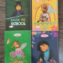 دفتر 50 برگ شطرنجی خانه درشت فنری جلد گلاسه طرح الوان مدل H50دموت کد 63219