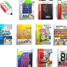 دفتر 50 برگ چهار خط فنری جلد طلقی آرمان کد 1012