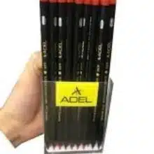 مداد قرمز چوب مشکی آدل کد 1049