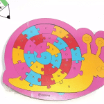 پازل چوبی حروف الفبا و حروف انگلیسی طرح حلزون هیرون