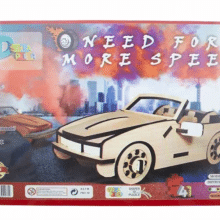 پازل چوبی3 بعدی طرح ماشین روباز ارغنون کد 038037