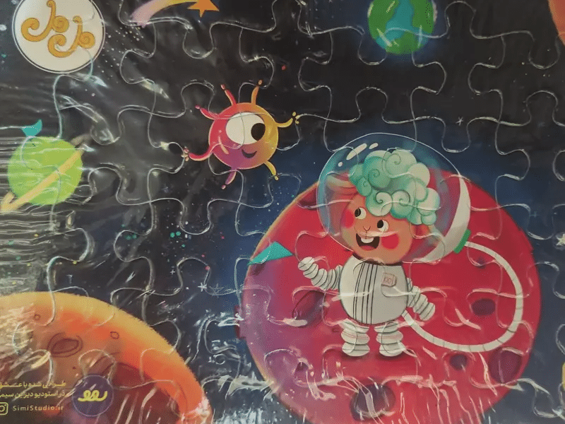 پازل فومی طرح مل مل فضانورد پازل فومی طرح مل مل فضانورد