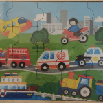 پازل 20 تکه چوبی طرح وسیله نقلیه بیس کد 38054