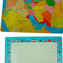 پازل نقشه ایران سایز بزرگ بهمراه تخته وایت برد یاس بهشت 65007