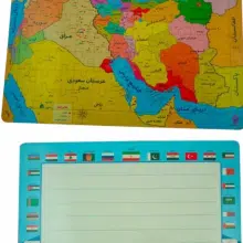 پازل نقشه ایران سایز بزرگ بهمراه تخته وایت برد یاس بهشت 65007
