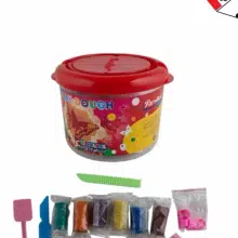خمیر بازی 12 رنگ سطلی با ابزار پارسیکار 27030