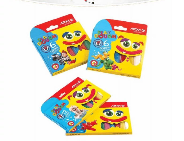 خمیر بازی 10 رنگ مقوایی آریا 1238 و 1048 خمیر بازی 10 رنگ مقوایی آریا 1238 و 1048