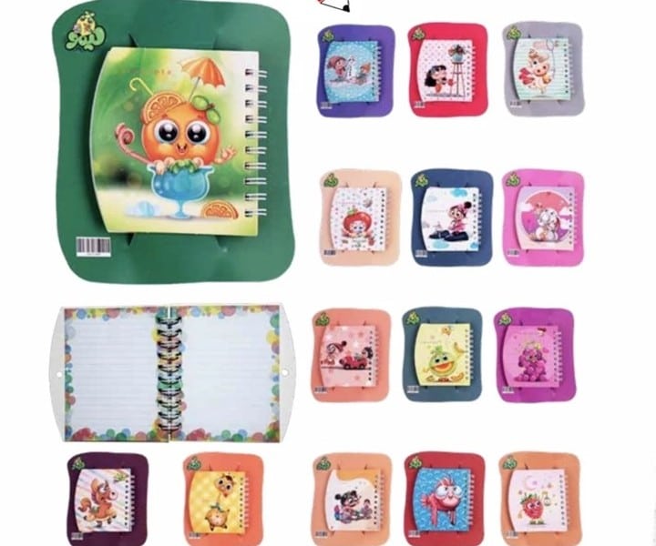 دفترچه یادداشت فنری طرح فانتزی لیمو 2170 دفترچه یادداشت فنری طرح فانتزی لیمو 2170