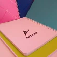 دفتر 80 برگ فنر تک جلد طلقی آرمان 63002 و 1013