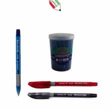 خودکار قرمز نوک 1 گریپ دار بدنه کریستال رنگی سهند سفیر 13038