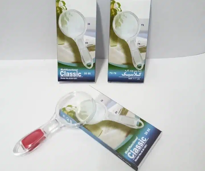 ذره بین کلاسیک سایز کوچک 3x و 6x صبا 8188