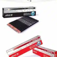 مداد قرمز بدنه چوبی 6 ضلعی باکیفیت آریا 1014 و 1005