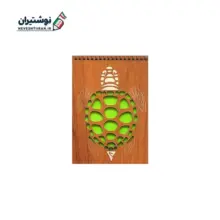 دفترچه یادداشت تک خط فنری جلد چوبی سایز 1.8 بارانو کد 50