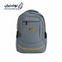 کوله 3 زیپ طوسی دبیرستان