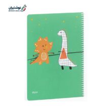 دفتر 60 برگ تک خط فنری جلد گلاسه طرح دایناسور الیپون کد 63105