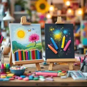 مداد رنگی یا پاستل: کدام ابزار نقاشی برای تازه کارها بهتر است؟